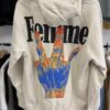 Homme Femme Twisted Fingers Hoodie - Image 2