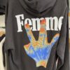 Homme Femme Twisted Fingers Hoodie - Image 4