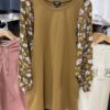 Floral Print Dolman Sleeve Dress - Image 2