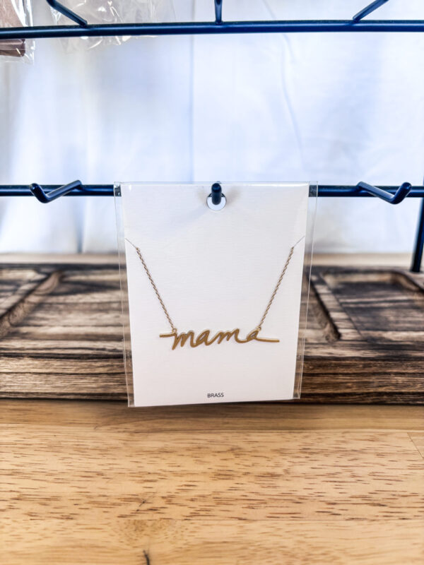 'Mama' gold necklace